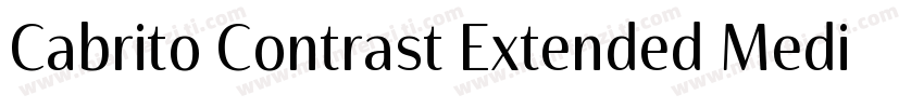 Cabrito Contrast Extended Medium字体转换